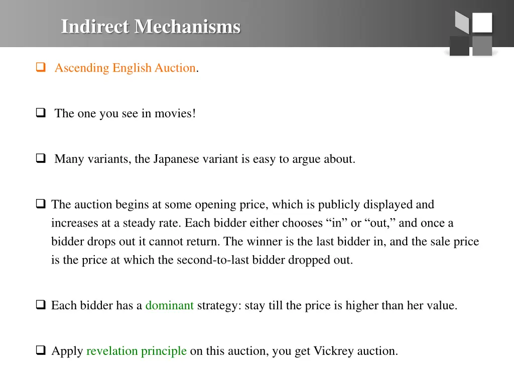 indirect mechanisms
