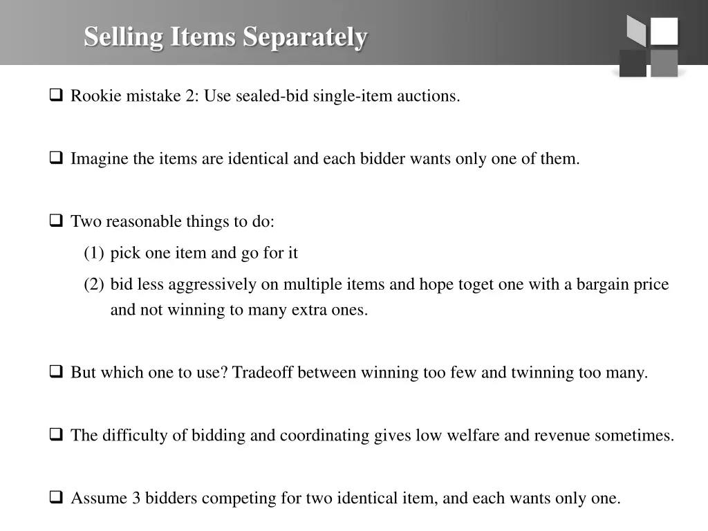 selling items separately 3