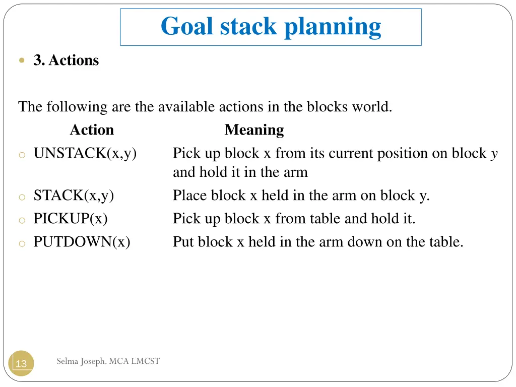 goal stack planning 4