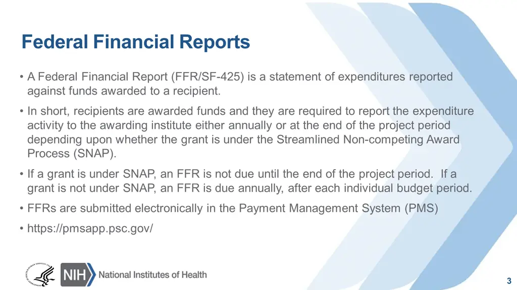 federal financial reports
