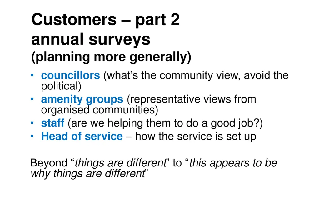 customers part 2 annual surveys planning more