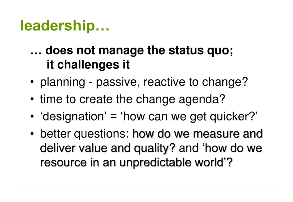 leadership