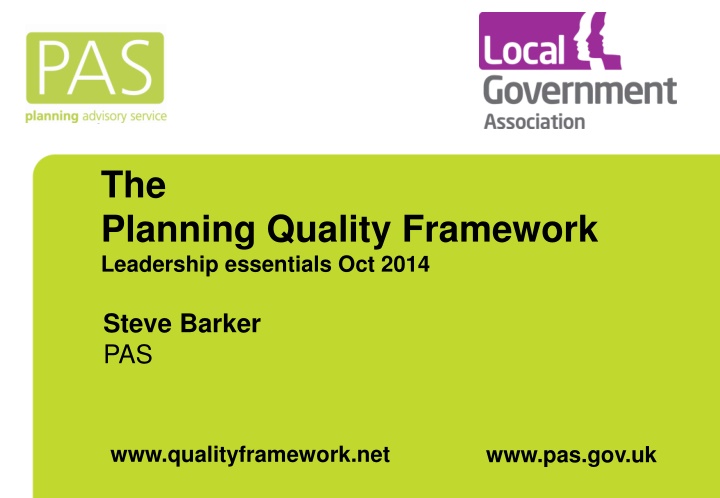 the planning quality framework leadership