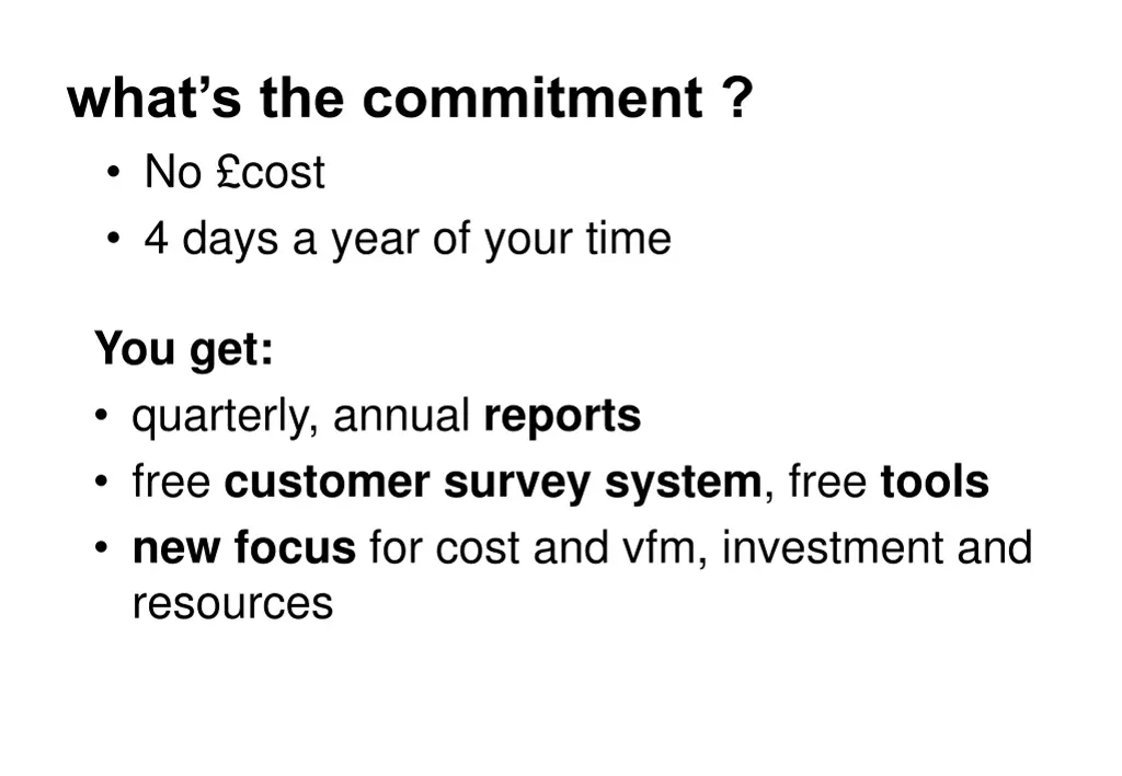 what s the commitment no cost 4 days a year