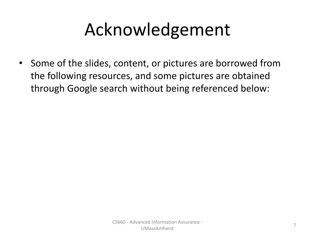 acknowledgement