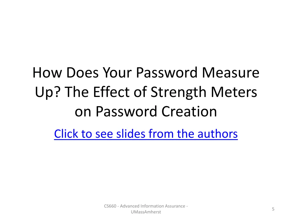 how does your password measure up the effect
