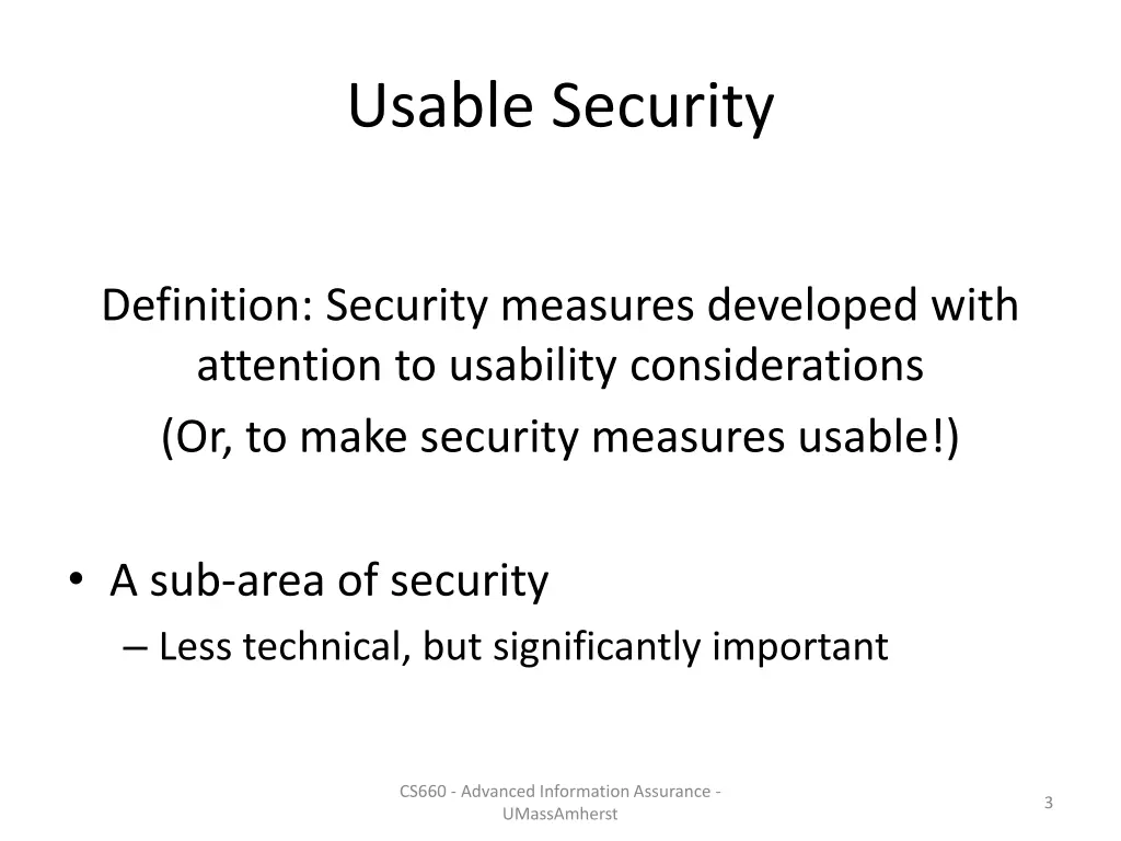 usable security