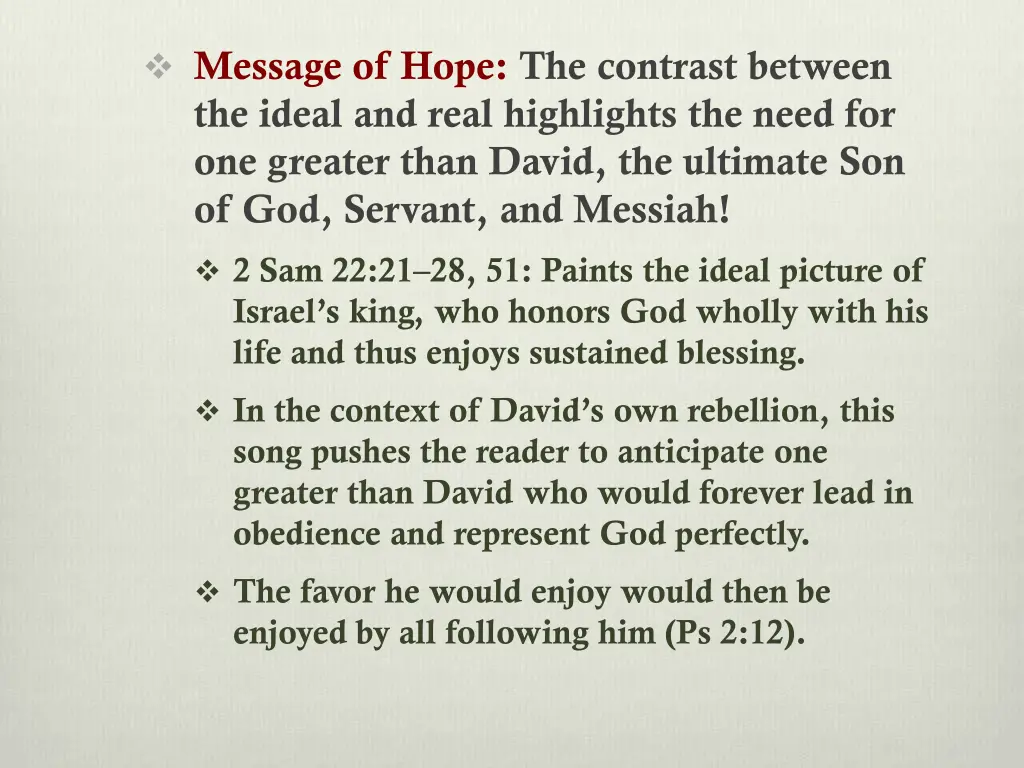 message of hope the contrast between the ideal