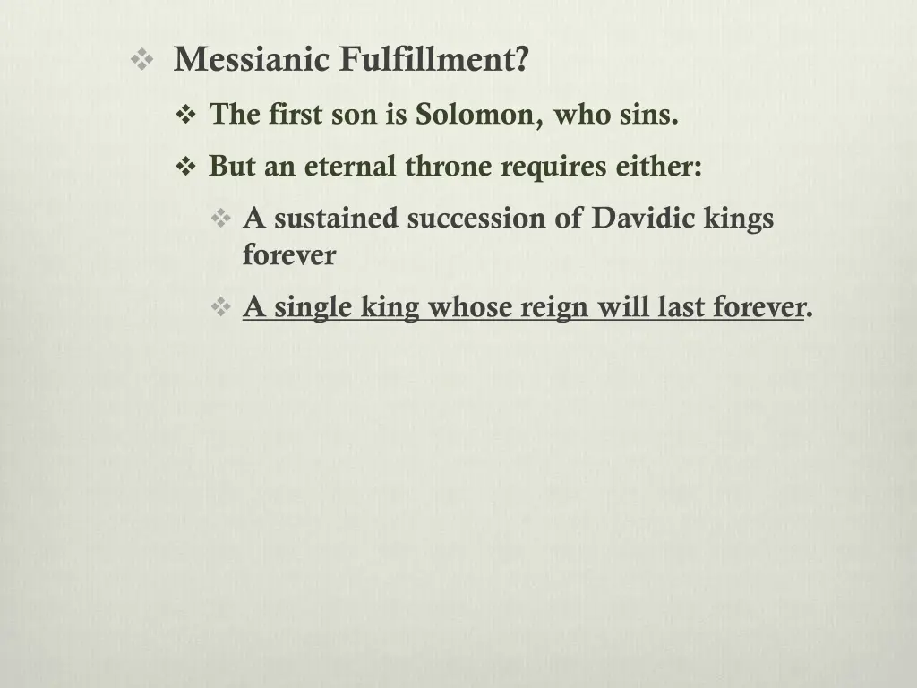 messianic fulfillment 1