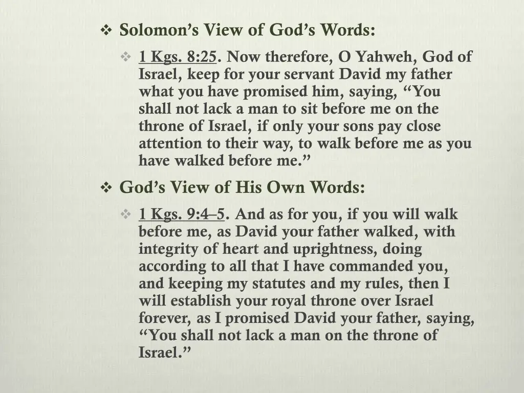 solomon s view of god s words