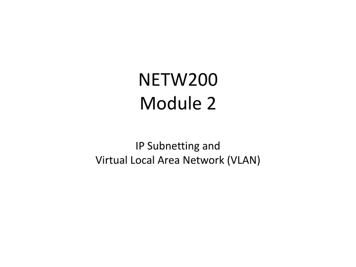 netw200 module 2