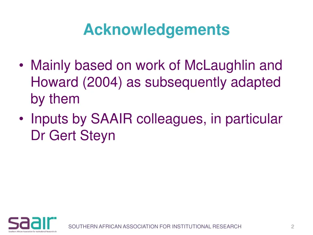 acknowledgements