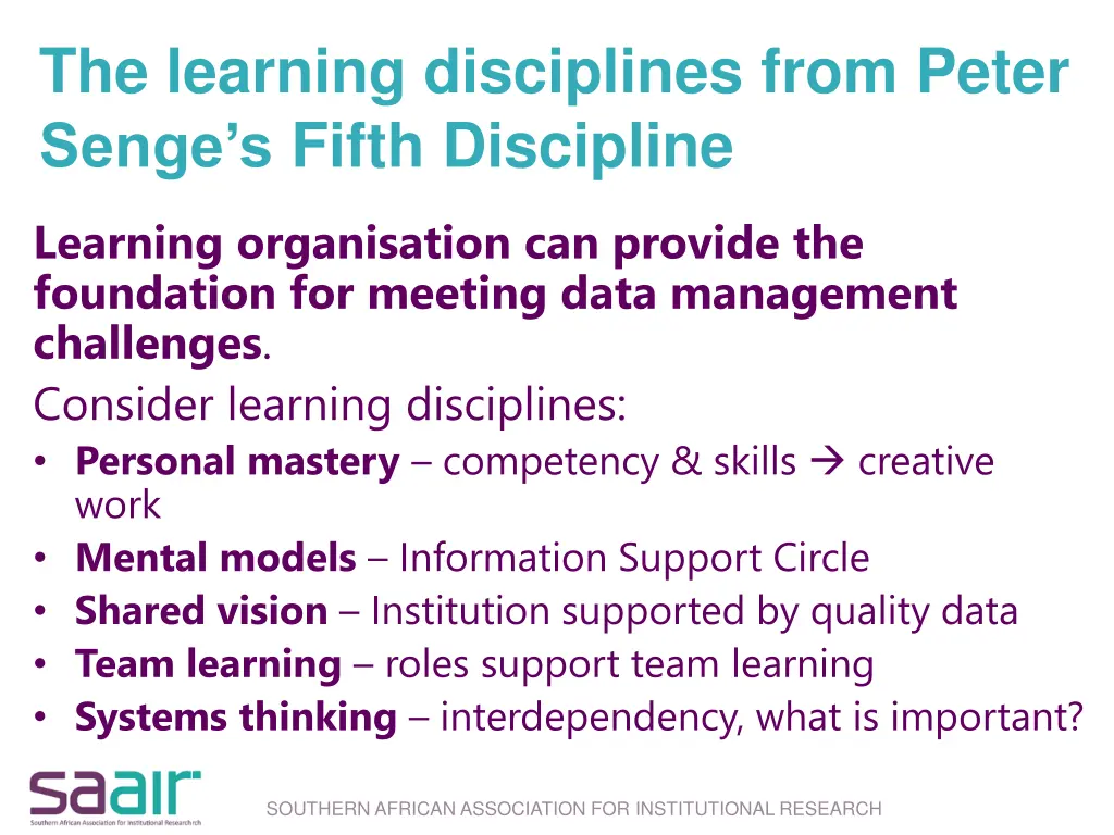 the learning disciplines from peter senge s fifth