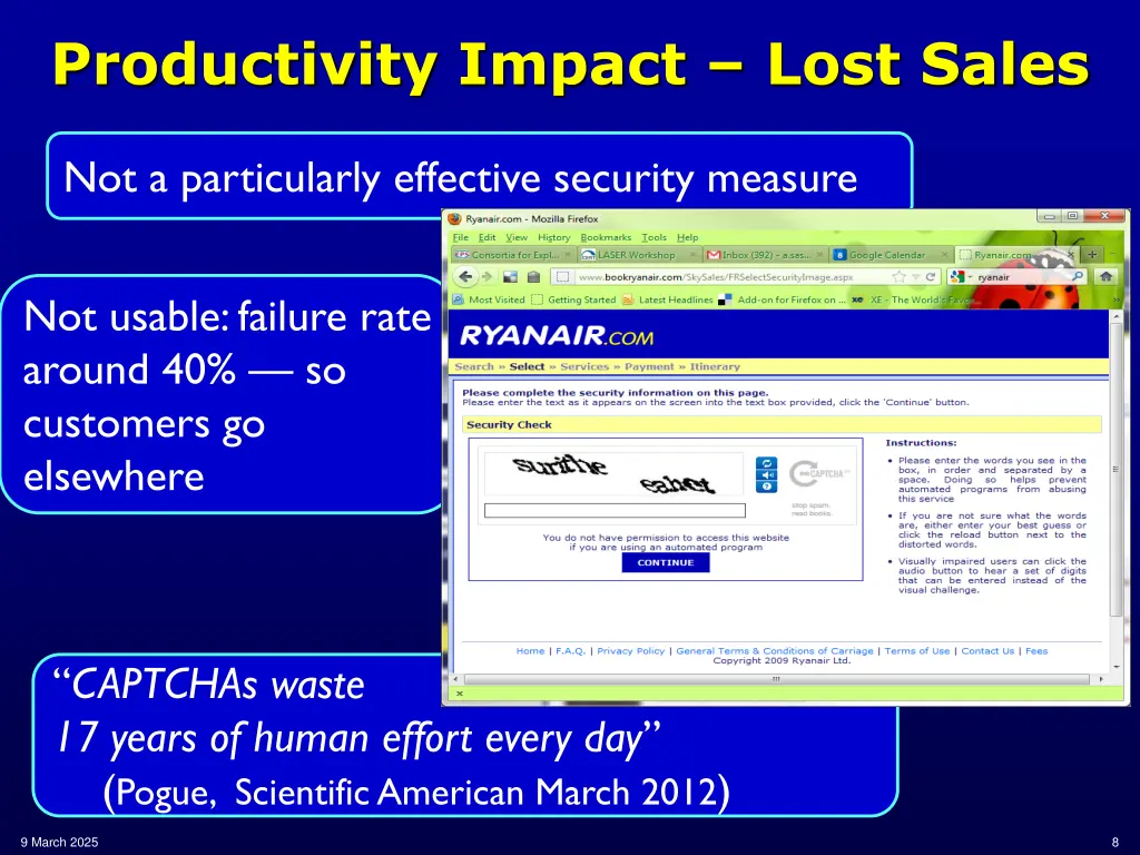 productivity impact lost sales