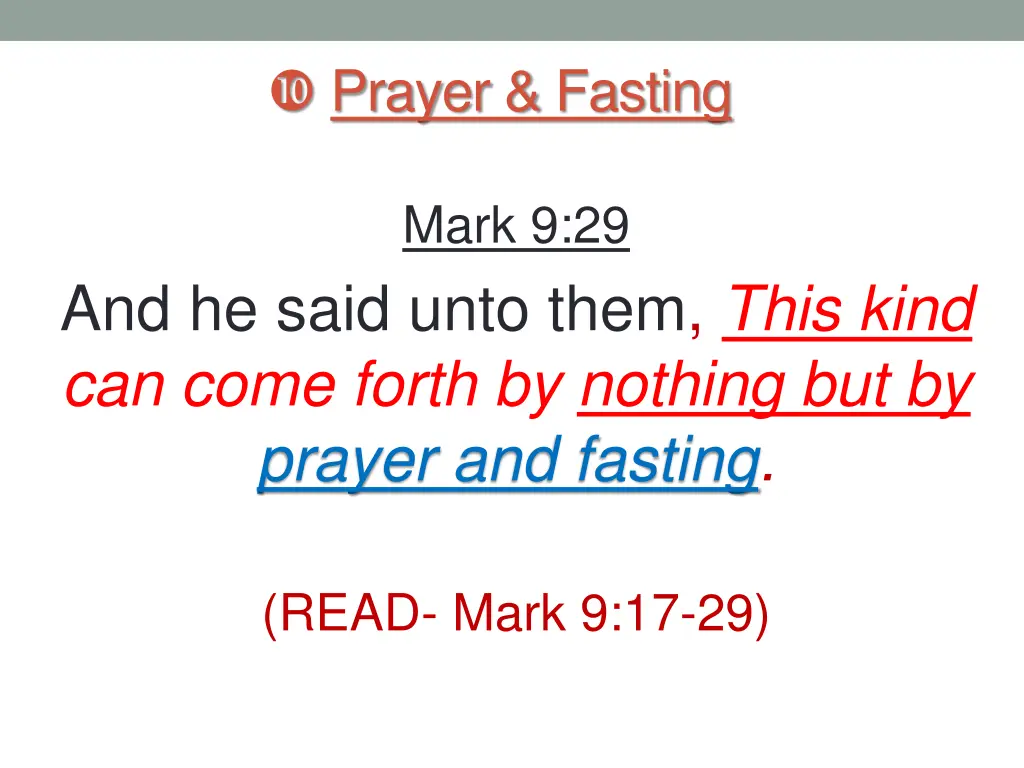 prayer fasting
