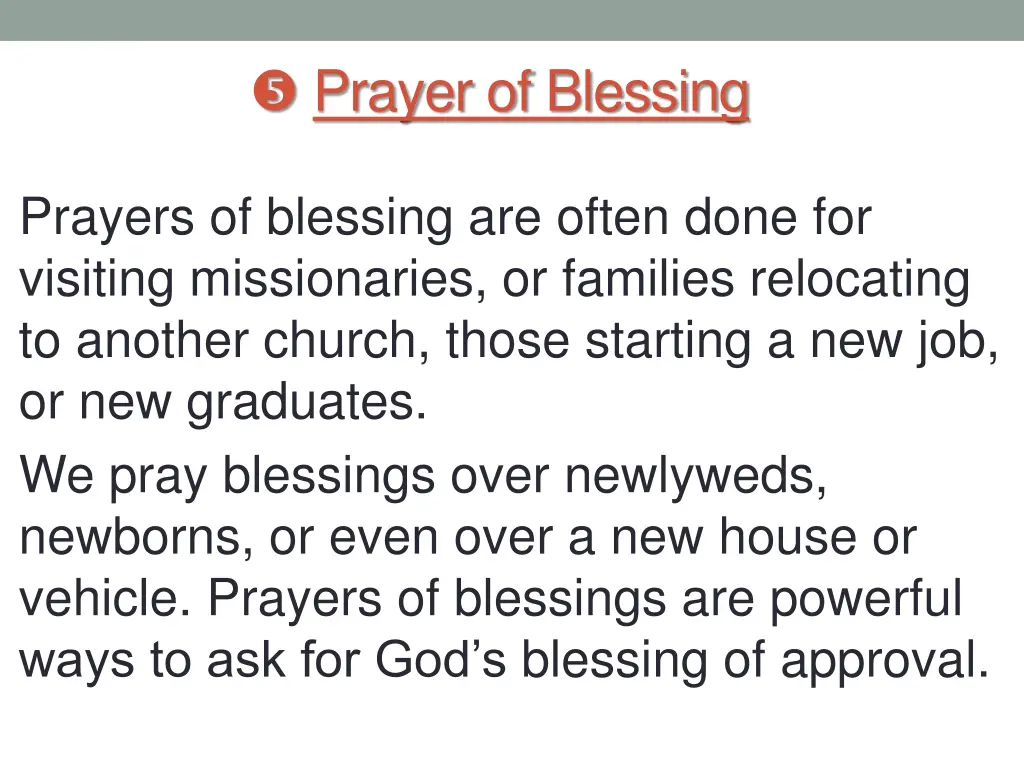 prayer of blessing