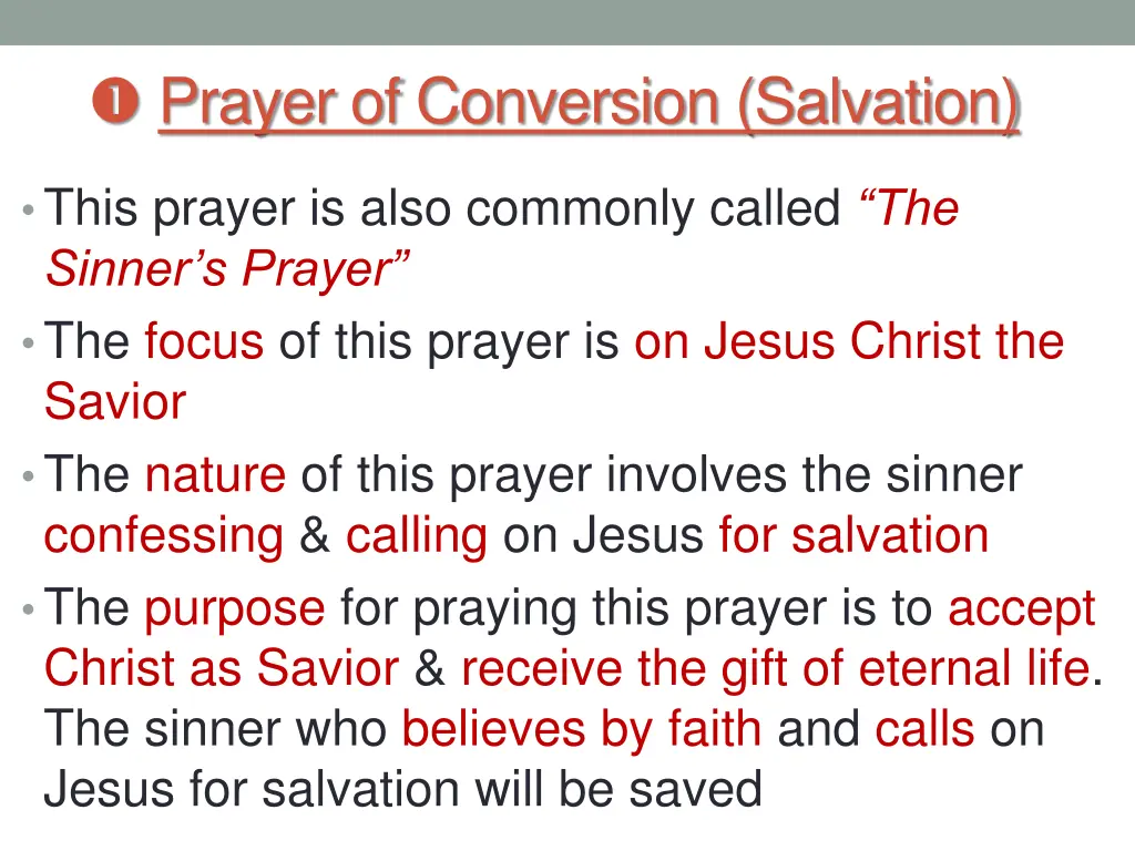prayer of conversion salvation