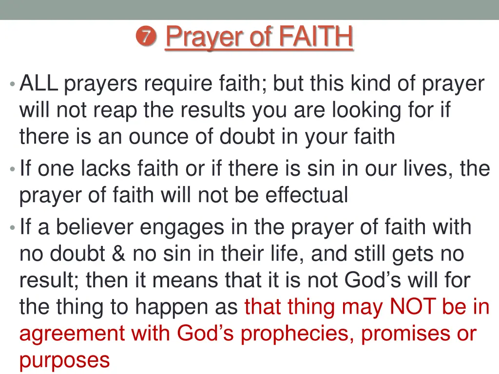 prayer of faith