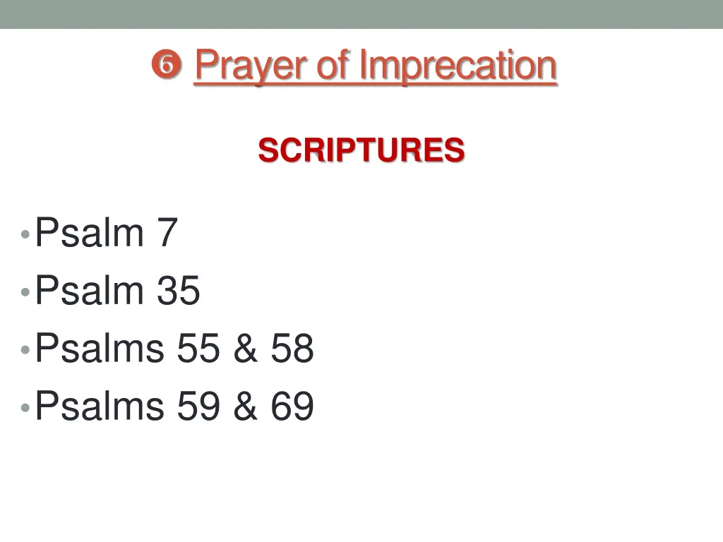 prayer of imprecation 2