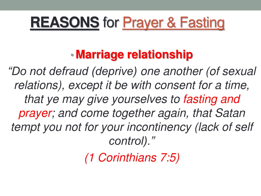 reasons for prayer fasting 2