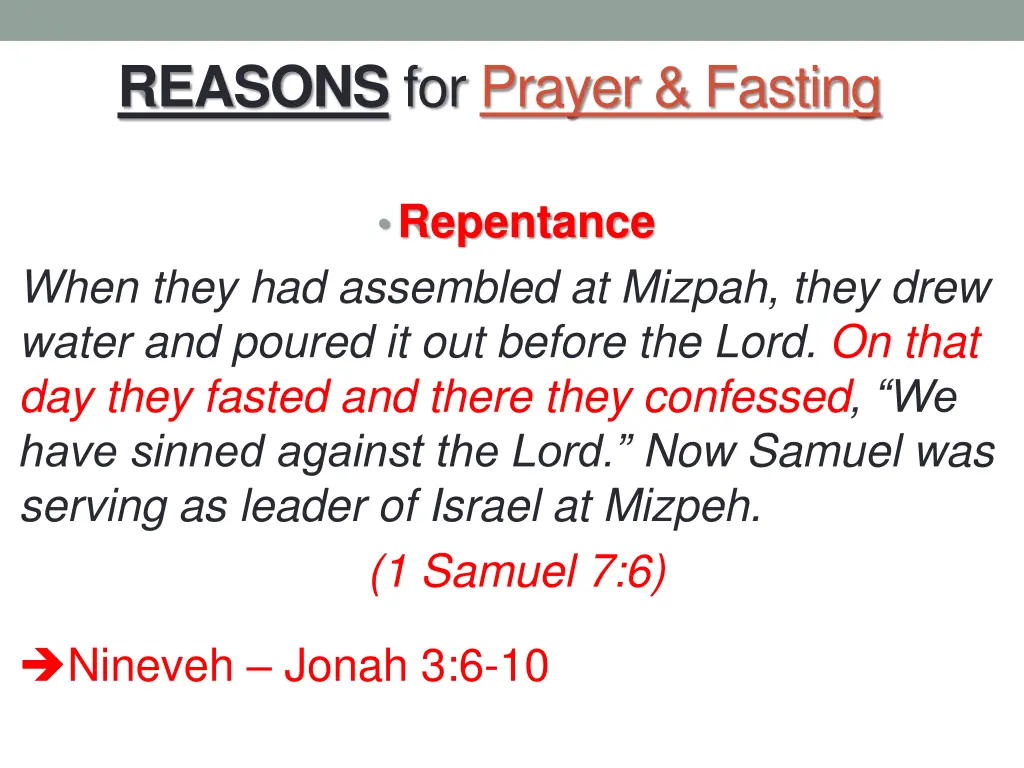 reasons for prayer fasting 3