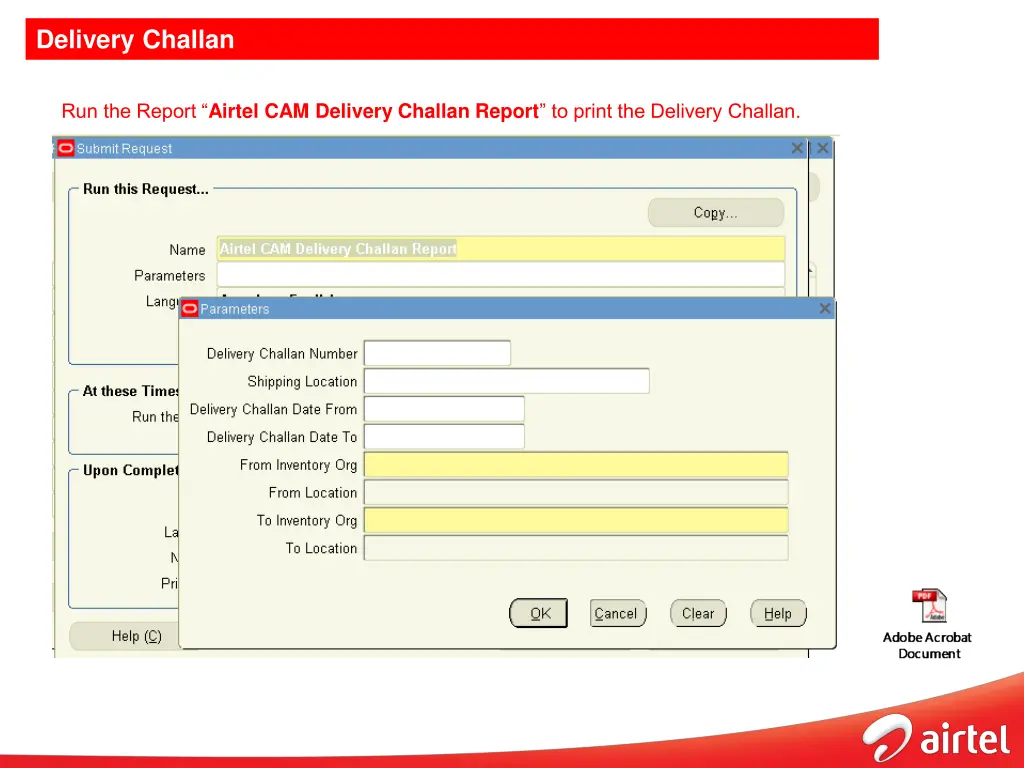delivery challan