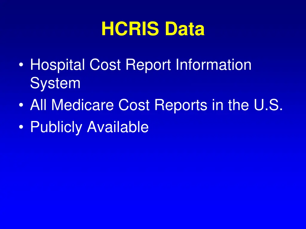 hcris data