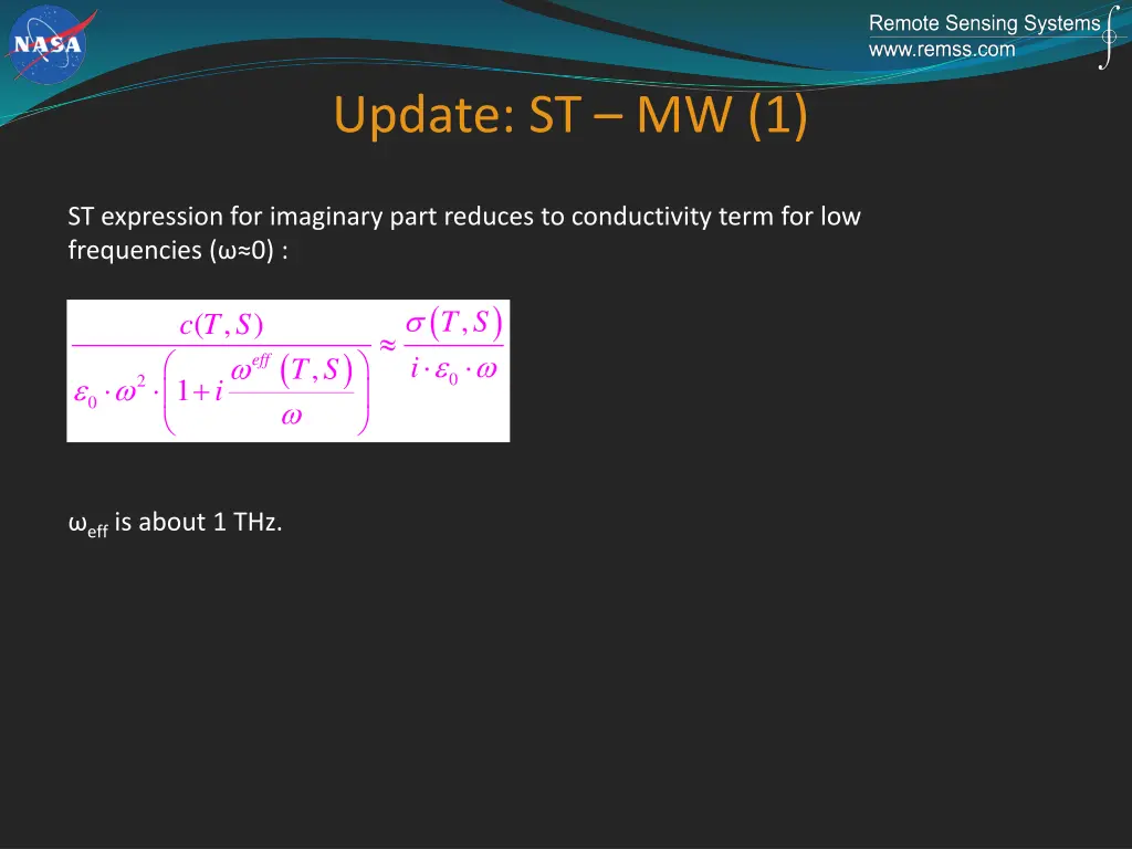 update st mw 1