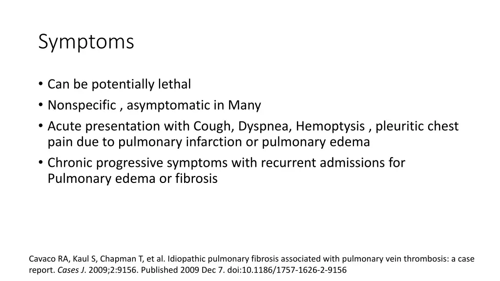 symptoms