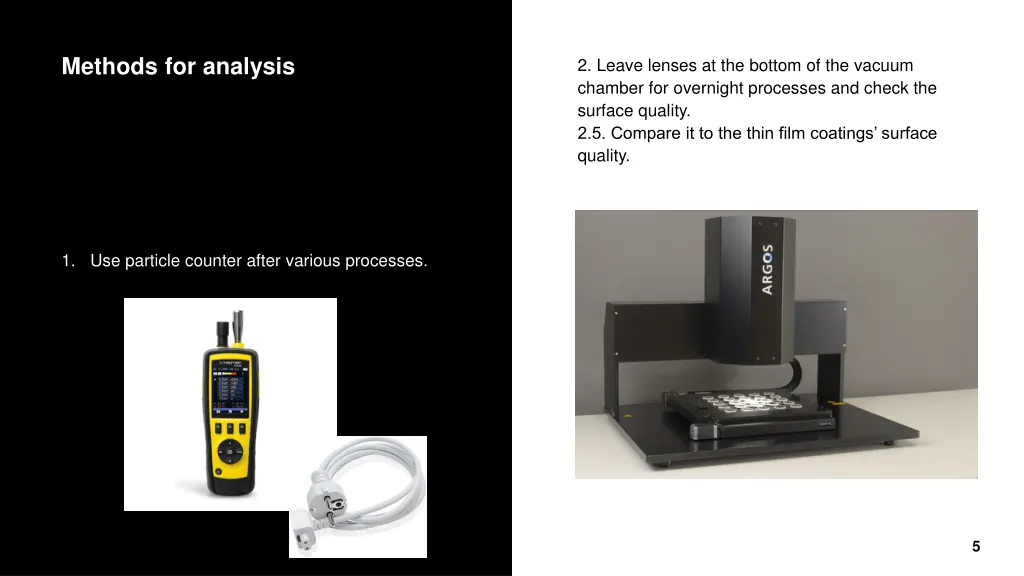 methods for analysis