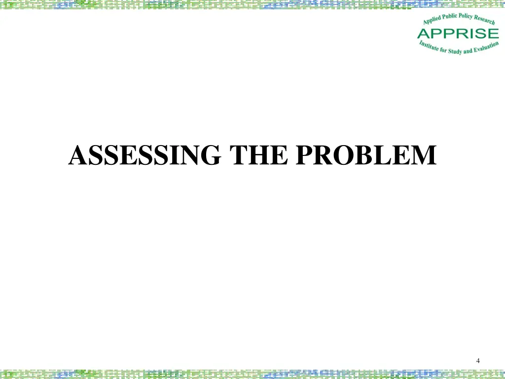 assessing the problem
