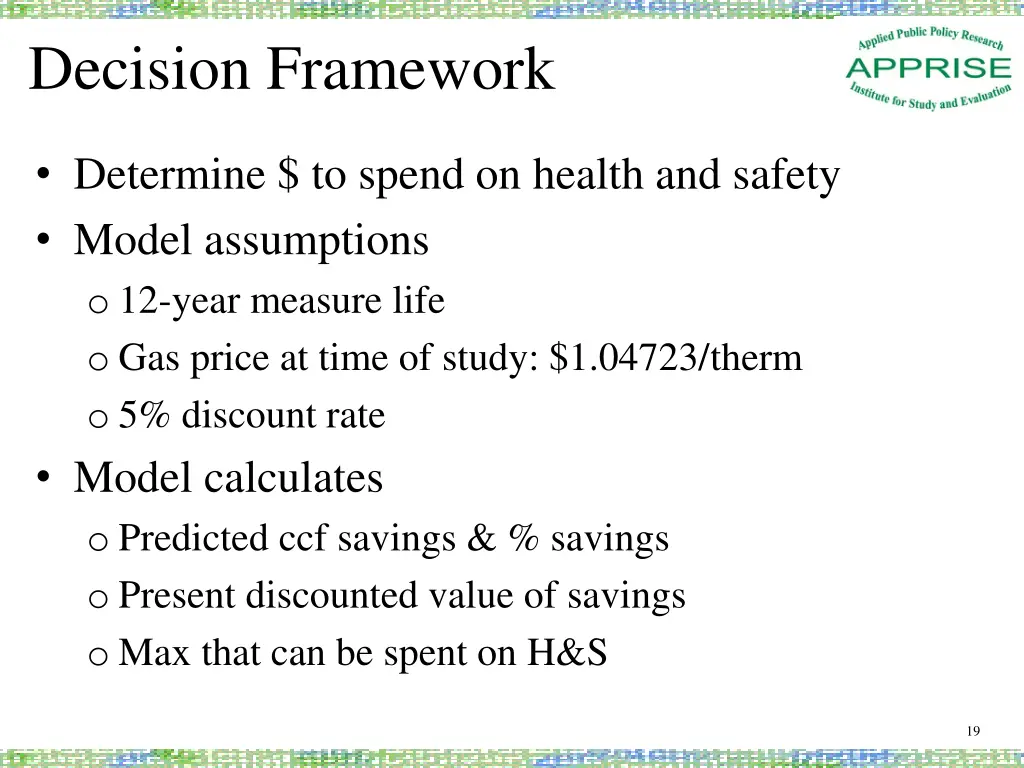 decision framework