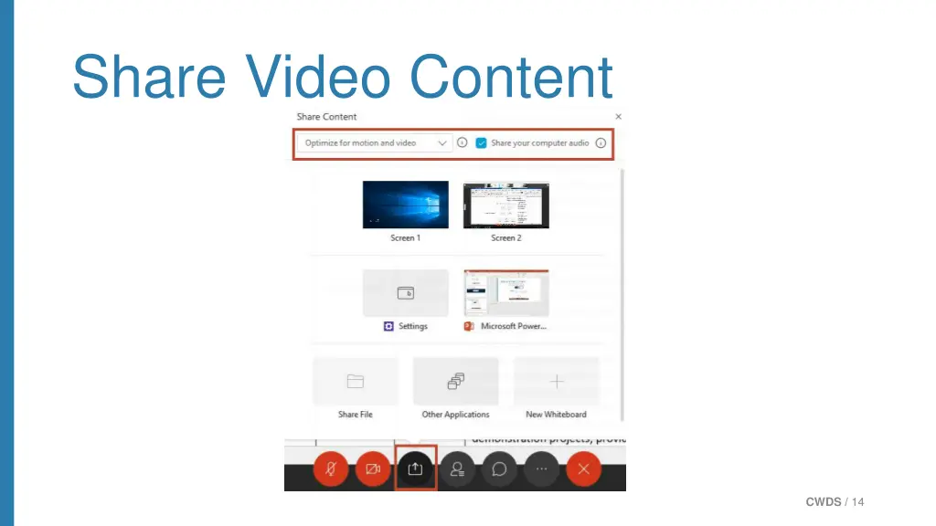 share video content