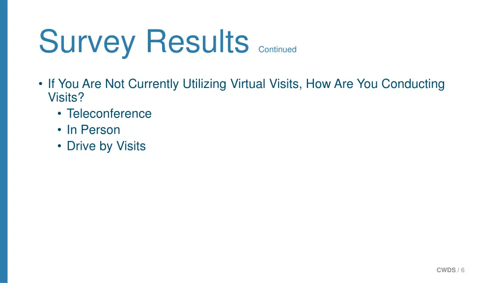 survey results continued