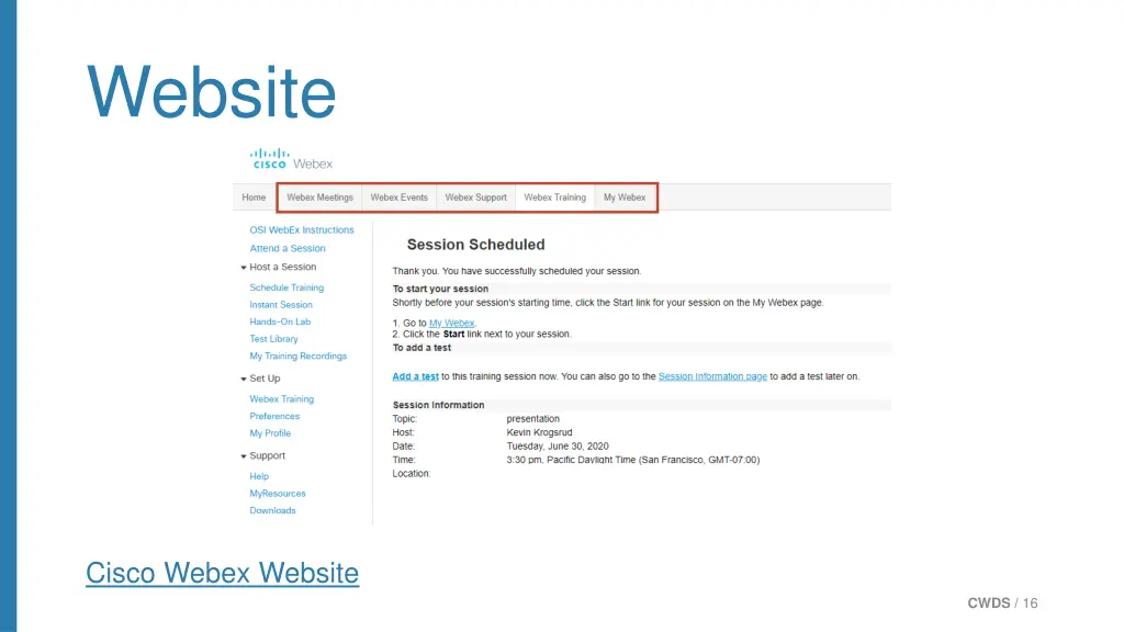 website