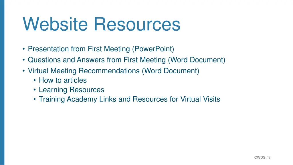 website resources