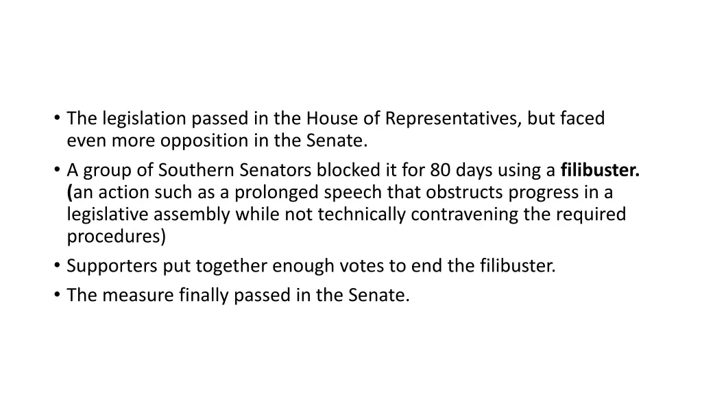 the legislation passed in the house