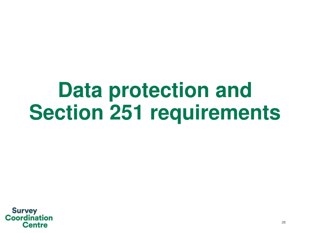 data protection and section 251 requirements