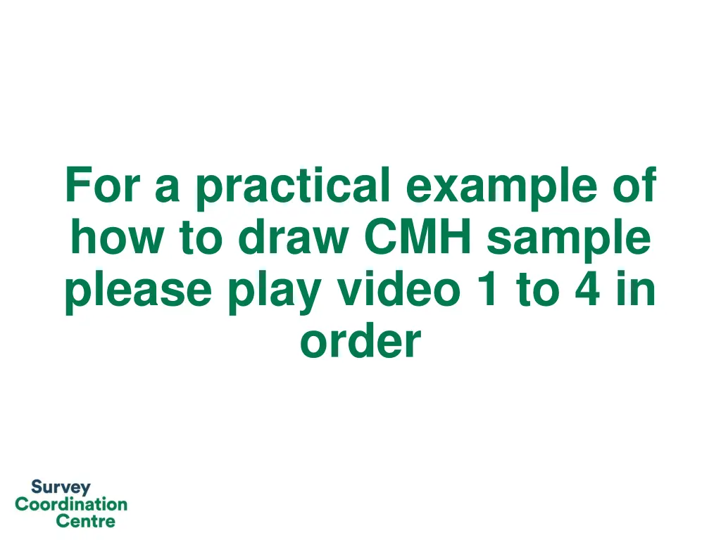 for a practical example of how to draw cmh sample