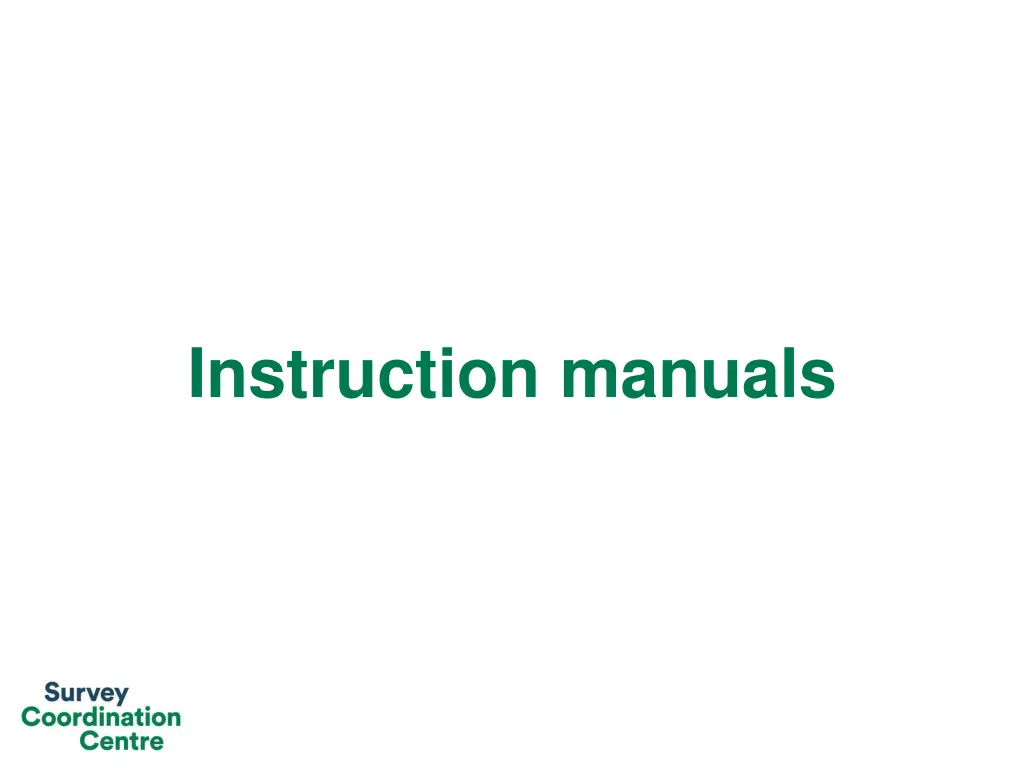 instruction manuals