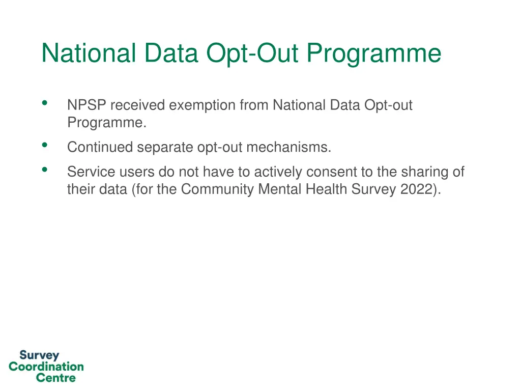 national data opt out programme