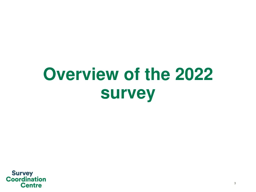 overview of the 2022 survey