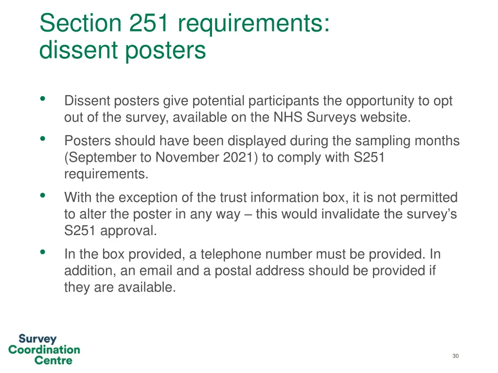 section 251 requirements dissent posters