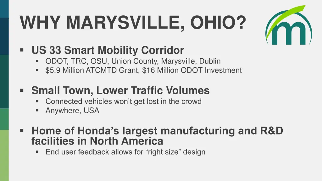 why marysville ohio