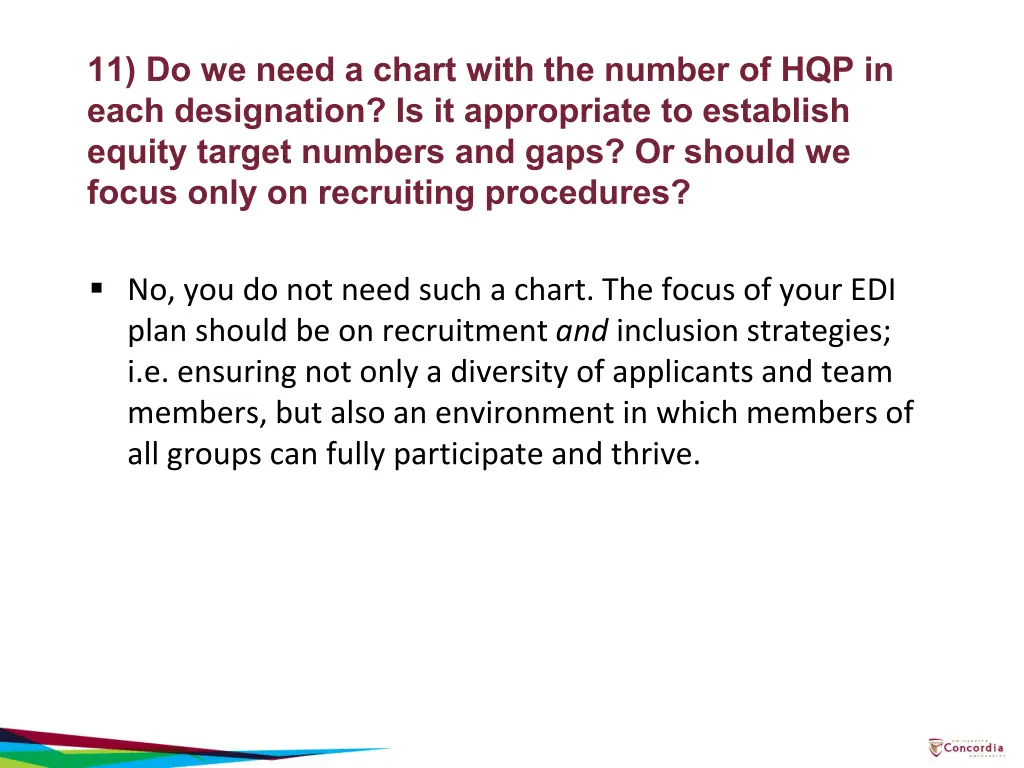 11 do we need a chart with the number