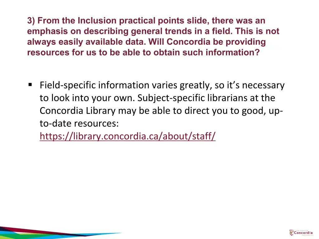 3 from the inclusion practical points slide there