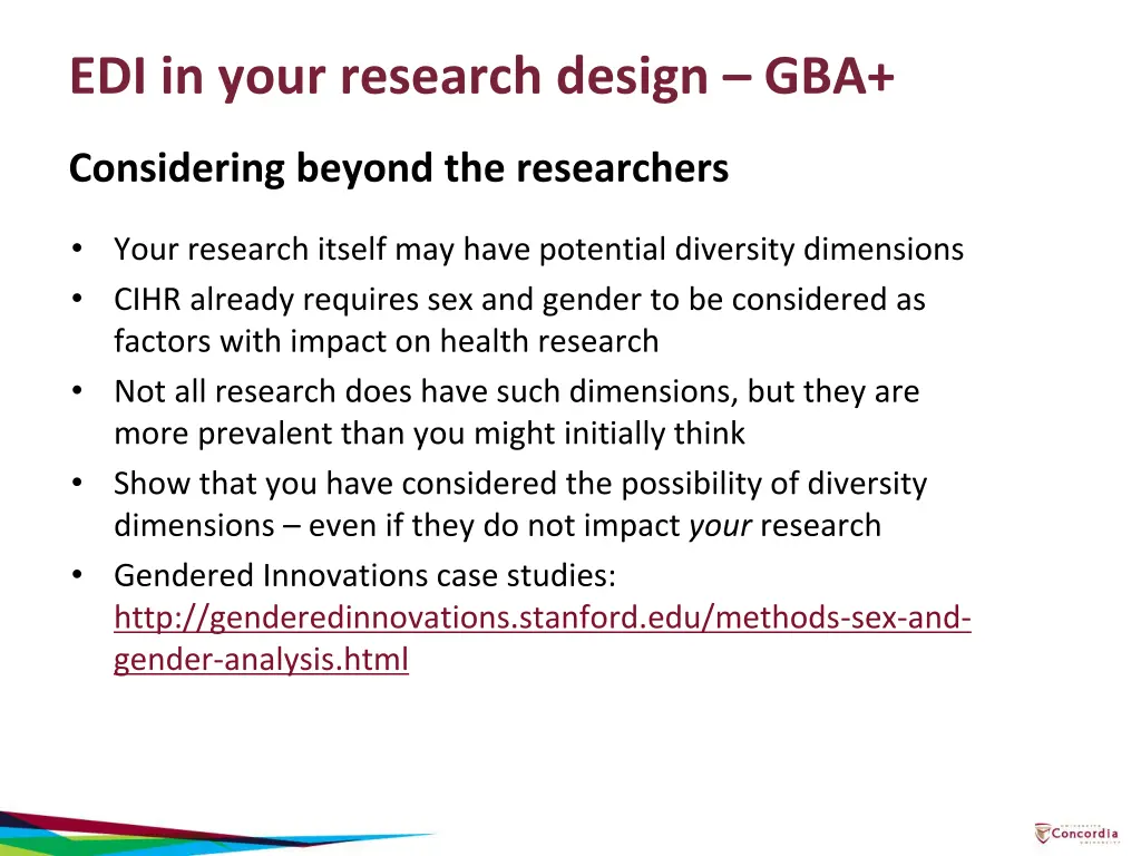 edi in your research design gba
