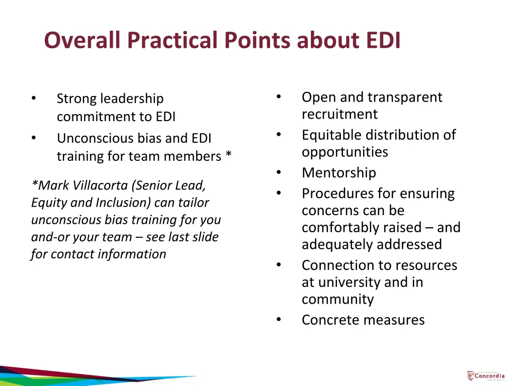 overall practical points about edi