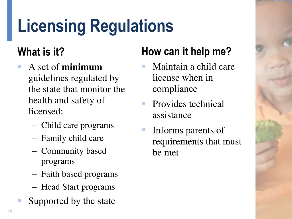 licensing regulations