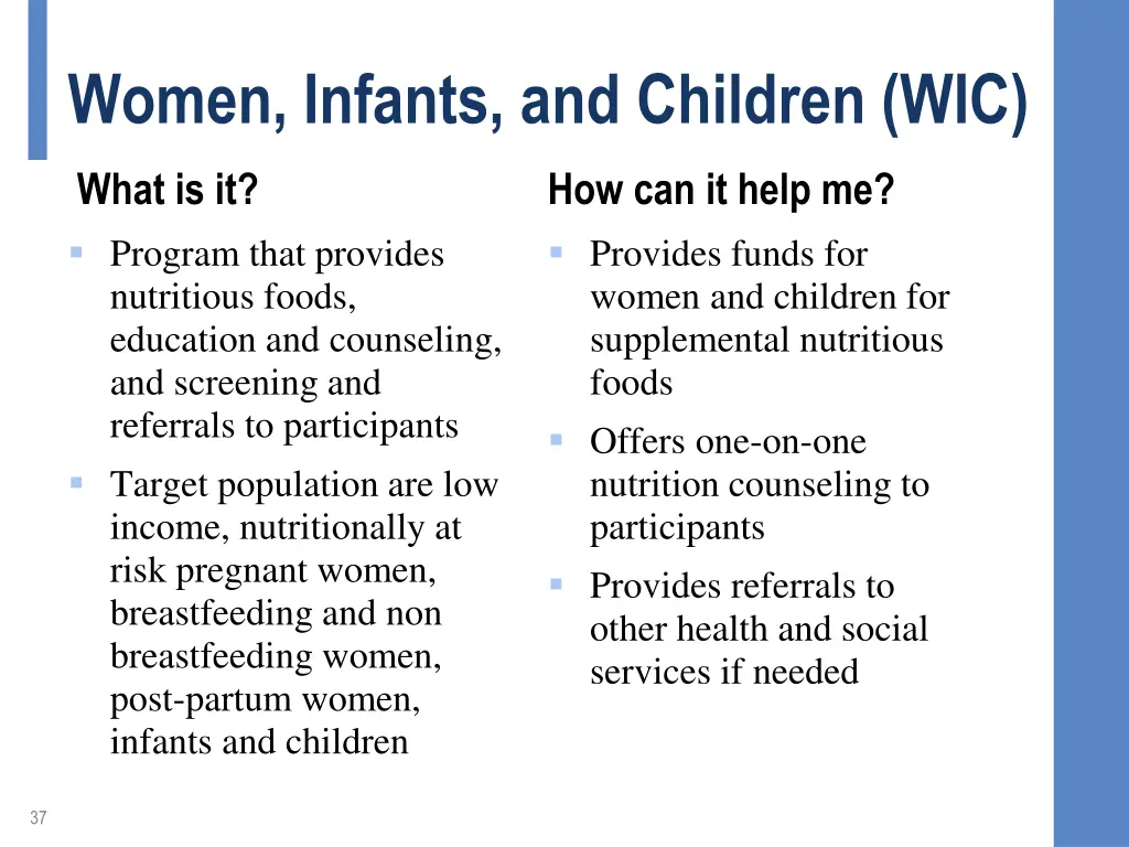 women infants and children wic
